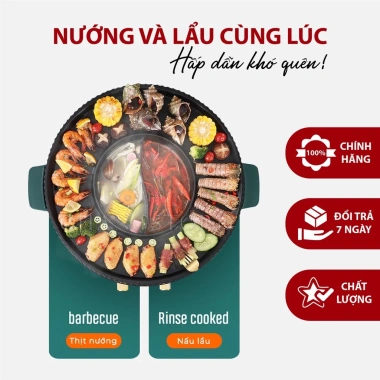 Bếp Lẩu Nướng Hàn Quốc 2 trong 1 – Lẩu & Nướng, Hàng Chính Hãng, Bảo Hành 2 Năm, Giá Ưu Đãi 680.000₫