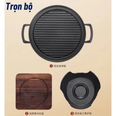 Bếp Nướng Cồn Mini Không Khói BBQ Phong Cách Nhật - Đa Năng, Tiết Kiệm Nhiên Liệu