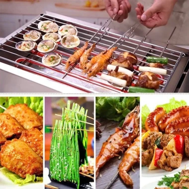 Bếp nướng điện 2.800W không khói inox - Nướng hải sản, thịt xiên, gia đình, bảo hành 12 tháng - Giá 435.000 VND 8