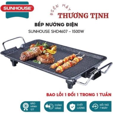 Bếp nướng điện không khói Sunhouse SHD4.607 1.500W, hàng chính hãng, bảo hành 12 tháng, chỉ 390.000₫ 2