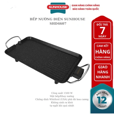 Bếp nướng điện không khói Sunhouse SHD4.607 1.500W, hàng chính hãng, bảo hành 12 tháng, chỉ 390.000₫ 3