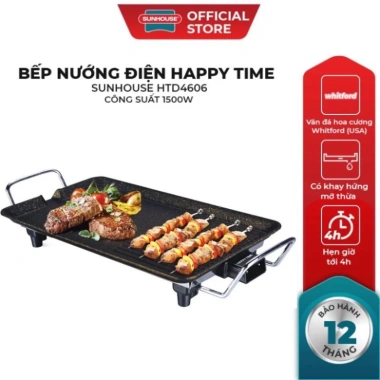 Bếp nướng điện SUNHOUSE Happy Time SHD4.607 - Bảo hành 12 tháng, Giá chỉ 399.000₫ 2