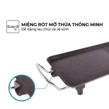 Bếp nướng điện Sunhouse SHD4.607 1.500W 6 mức nhiệt, mặt men chống dính, bảo hành 12 tháng - Giá 369.000đ 9
