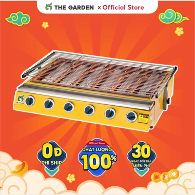 Bếp nướng không khói gas THE GARDEN GREENFIRE 4-8 họng dài ngắn, nướng thịt, hàu - 899.000 VND
