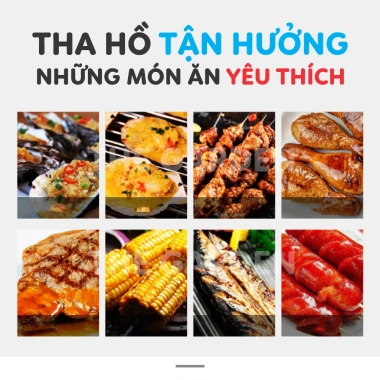 Bếp nướng không khói gas THE GARDEN GREENFIRE 4-8 họng dài ngắn, nướng thịt, hàu - 899.000 VND