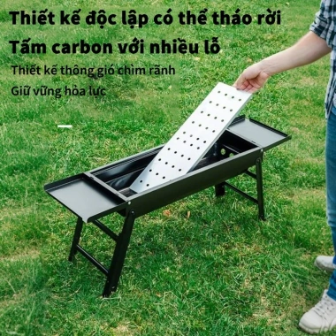 Bếp nướng than hoa PINMU gấp gọn Lò nướng tiện lợi cho du lịch, cắm trại dã ngoại, chỉ 598.000 VND