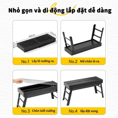 Bếp nướng than hoa PINMU gấp gọn Lò nướng tiện lợi cho du lịch, cắm trại dã ngoại, chỉ 598.000 VND 8 Bếp nướng than hoa PINMU gấp gọn Lò nướng tiện lợi cho du lịch, cắm trại dã ngoại, chỉ 598.000 VND 8