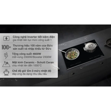 Bếp từ 2 vùng nấu Hafele HC-I7.325B - 9 mức gia nhiệt, cảm ứng trượt cao cấp, giá ưu đãi 15.2 triệu 4