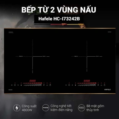 Bếp từ 2 vùng nấu HC-I73.242B Hafele - Mặt kính Schott Ceran, tặng bộ nồi chảo 6 Bếp từ 2 vùng nấu HC-I73.242B Hafele - Mặt kính Schott Ceran, tặng bộ nồi chảo 6