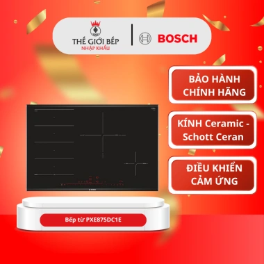 Bếp từ Bosch PXE875DC1E 4 vùng cảm ứng trượt, khóa trẻ em - Giá 29.175.000₫