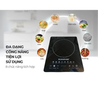 Bếp Từ Cảm Ứng SUN HOUSE 2.200W Hồng Ngoại kèm Nồi Sunhouse Pro Giá 369.000 VND 4