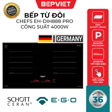 Bếp từ Chefs EH-DIH888 PRO nhập Đức, inverter tiết kiệm, lắp đặt 0đ HN-HCM, 15.88 tr 2