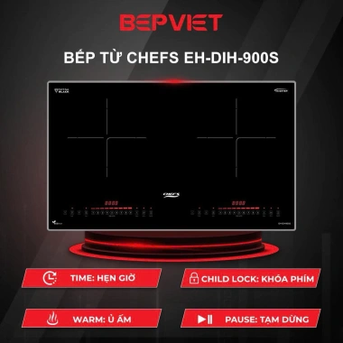 Bếp từ Chefs EH-DIH900S Inverter tiết kiệm, nấu nhanh, tặng bộ nồi Dann, bảo hành tại nhà 4