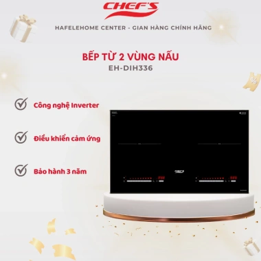 Bếp Từ Đôi Chefs EH-DIH336 - Cảm Ứng Trượt An Toàn, Tiết Kiệm Năng Lượng cho Gia Đình - Giá Ưu Đãi 17.9 triệu