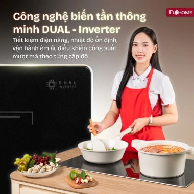Bếp từ đôi Fujihome IC2.622 4.000W - 2 vùng nấu, 9 mức cảm ứng, tiết kiệm, giá 4.187.000 VND