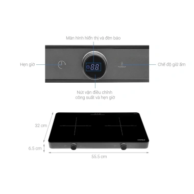 Bếp từ đôi Hafele HS-I5.521FG 2 bếp, bảo hành 24 tháng, giảm giá 33% - Giá chỉ 3.347.625₫
