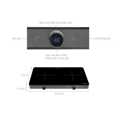 Bếp từ đôi Hafele HS-I5.521FG - Cảm ứng nhạy, tiết kiệm điện, giá 3.9 triệu