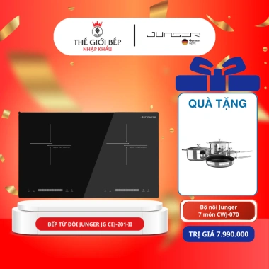 Bếp từ đôi Junger CEJ-201-II – Công suất mạnh, cảm ứng, tự ngắt quá tải, giảm 23%