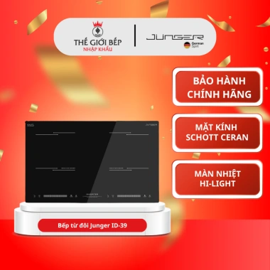 Bếp từ đôi Junger ID-39 - Lắp âm tiết kiệm diện tích, tăng thẩm mỹ, giá 27,99 triệu