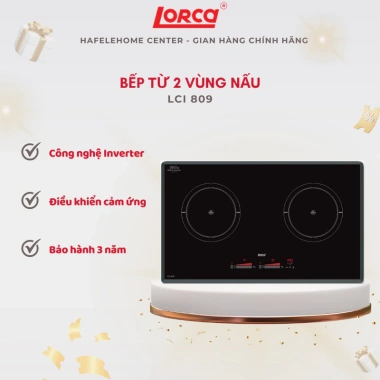 Bếp từ đôi Lorca LCI 809 - Mặt kính bền đẹp, cảm ứng nhanh, giá ưu đãi 23.9 triệu