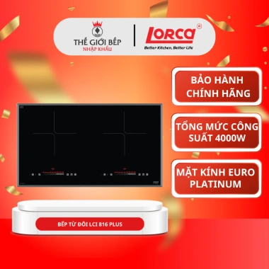 Bếp Từ Đôi Lorca LCI 816 Plus 2 Vùng Nấu 4.800W Smart Inverter - Giá Ưu Đãi 6.6 Triệu
