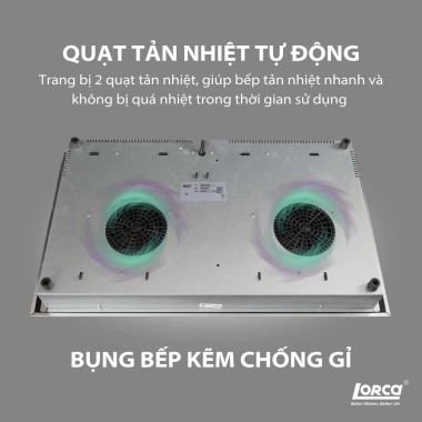 Bếp Từ Đôi LORCA TA 117PRO Hiện Đại, Rã Đông, Smart Inverter, Slider 9 Mức, 3.7 Triệu 9