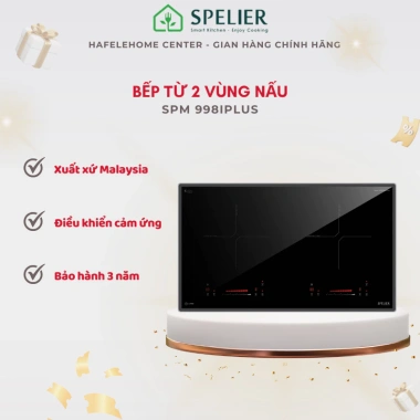Bếp từ đôi Spelier SPM 998I Plus Inverter tiết kiệm điện, kính Schott - 16,8 tr