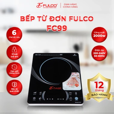 Bếp từ đơn FULCO FC99 2.200W, nút bấm điện tử, bảo hành 12 tháng, tặng nồi lẩu inox - Giá chỉ 1.399.000đ Bếp từ đơn FULCO FC99 2.200W, nút bấm điện tử, bảo hành 12 tháng, tặng nồi lẩu inox - Giá chỉ 1.399.000đ