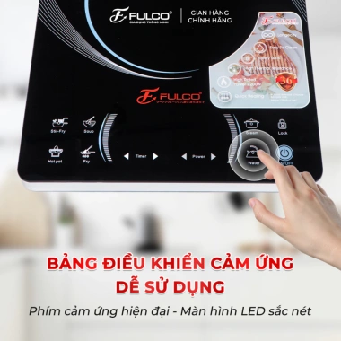 Bếp từ đơn FULCO FC99 2.200W, nút bấm điện tử, bảo hành 12 tháng, tặng nồi lẩu inox - Giá chỉ 1.399.000đ