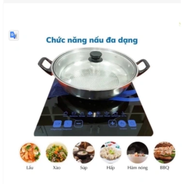 Bếp từ đơn PL 2.200W cảm ứng mặt kính, tặng kèm nồi lẩu - Giá chỉ 298.000₫ 2