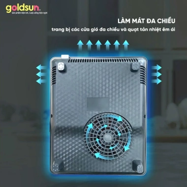 Bếp từ Goldsun GIC3.205-D giá 560k, tặng nồi lẩu inox 26cm, công suất mạnh, an toàn, tiết kiệm điện