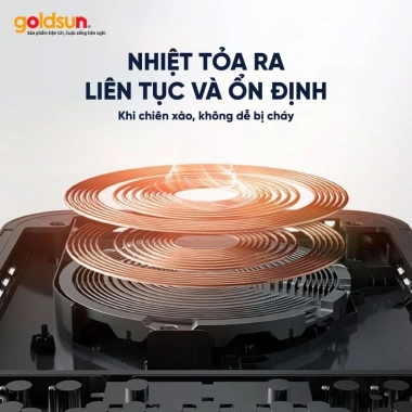 Bếp từ Goldsun GIC3.205-D giá 560k, tặng nồi lẩu inox 26cm, công suất mạnh, an toàn, tiết kiệm điện