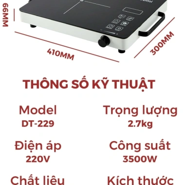 Bếp Từ Hồng Ngoại Beemi 3.500W Không Kén Nồi - Đa chế độ, tiết kiệm điện, 399.000đ 7