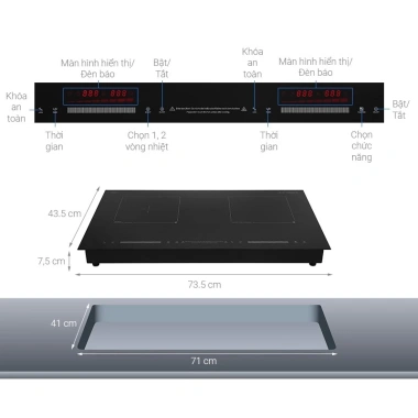 Bếp từ hồng ngoại Junger MTD-18 - Nấu nhanh, tiết kiệm điện, giá 29,9 triệu