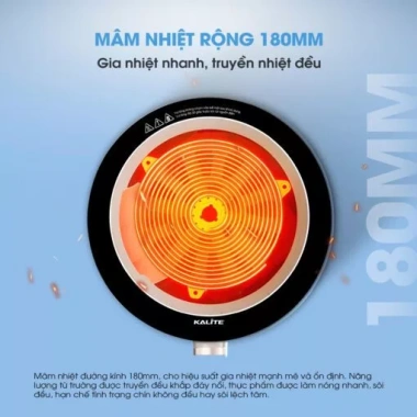Bếp từ Kalite S8 2.000W 9 mức, mặt kính pha lê, bảo hành 12 tháng - Hàng chính hãng 9 Bếp từ Kalite S8 2.000W 9 mức, mặt kính pha lê, bảo hành 12 tháng - Hàng chính hãng 9