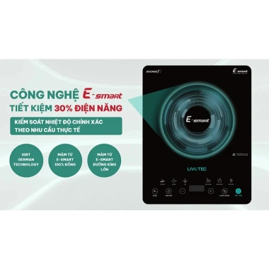 Bếp từ Livotec E Smart LIS 636 2 quạt, mâm từ đồng, BH24T, giao sau Tết, chỉ 1.851.000₫