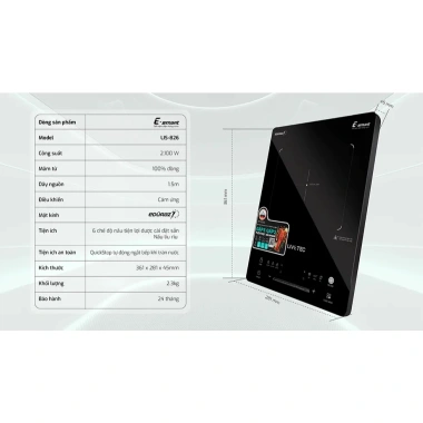 Bếp từ Livotec E smart LIS 826 - Cảm ứng trượt IGBT, BH 24 tháng, Giao sau Tết, Giá 1.904.000 VND 8