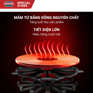 Bếp Từ SUN HOUSE Cao Cấp 2.200W - Cảm ứng Thế hệ mới, Giá chỉ 99.000₫