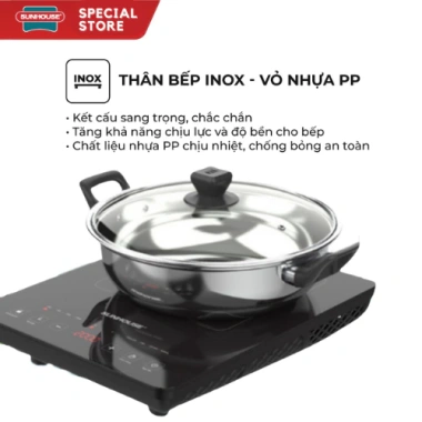 Bếp Từ SUN HOUSE Cao Cấp 2.200W - Cảm ứng Thế hệ mới, Giá chỉ 99.000₫ 6 Bếp Từ SUN HOUSE Cao Cấp 2.200W - Cảm ứng Thế hệ mới, Giá chỉ 99.000₫ 6