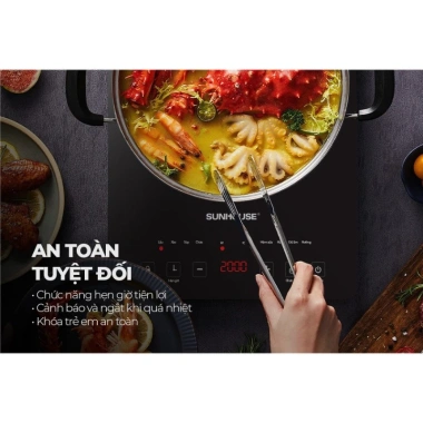 Bếp Từ Sunhouse 2.200W giảm giá 389.000 VND, cảm ứng nhanh, mặt kính cường lực, tiết kiệm năng lượng 4 Bếp Từ Sunhouse 2.200W giảm giá 389.000 VND, cảm ứng nhanh, mặt kính cường lực, tiết kiệm năng lượng 4