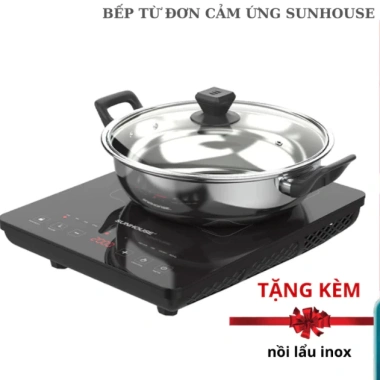 Bếp Từ Sunhouse 2.200W giảm giá 389.000 VND, cảm ứng nhanh, mặt kính cường lực, tiết kiệm năng lượng