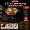 Bếp từ và hồng ngoại SUNHOUSE 2.200W - Nhanh mạnh, tiết kiệm thời gian, tặng nồi, giá chỉ 369.000₫ 3