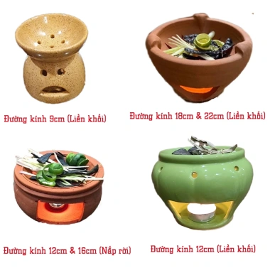 Bếp xông mini men gốm bồ kết chanh sả thảo mộc - Dễ thương, giá 47k giảm mạnh
