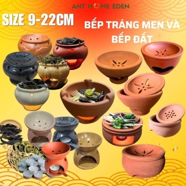 Bếp xông mini men gốm bồ kết chanh sả thảo mộc - Dễ thương, giá 47k giảm mạnh