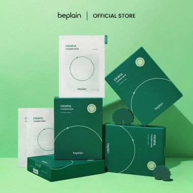 Beplain Chính Hãng Bộ 10 Mặt Nạ Calming Mask Chiết Xuất Rau Má - Phục Hồi & Làm Dịu Da