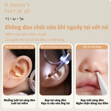 Berma Baby Dụng Cụ Vệ Sinh Tai Silicon Mềm Đèn LED An Toàn Không Đau Dễ Dùng 57.330₫ 2