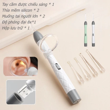 Berma Baby Dụng Cụ Vệ Sinh Tai Silicon Mềm Đèn LED An Toàn Không Đau Dễ Dùng 57.330₫ 7