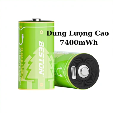 Beston Pin sạc TypeC 1.5V - Đa dạng D, C, AA, AAA, 18.650, 9V, giảm còn 125k 8