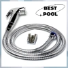 BESTPOOL Bộ Vòi Xịt Vệ Sinh Inox Bền Bỉ, Vòi Xịt Bồn Cầu Kèm Dây, Cài Xịt