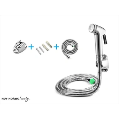 BESTPOOL Bộ Vòi Xịt Vệ Sinh Inox Bền Bỉ, Vòi Xịt Bồn Cầu Kèm Dây, Cài Xịt